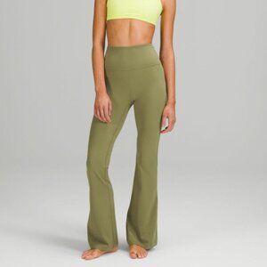 Lululemon Groove Nulu Super-High-Rise Flare Leggings Bronze Green